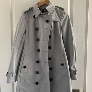 Burberry Classic Trench Coat - Grey Size 4 US